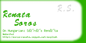 renata soros business card